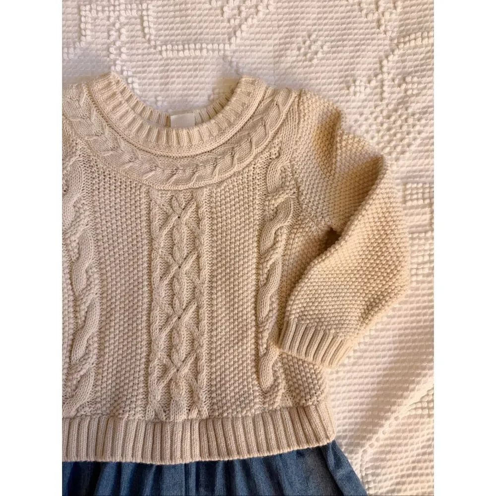 Gap Girls Cable Knit Sweater Dress Size 2T
